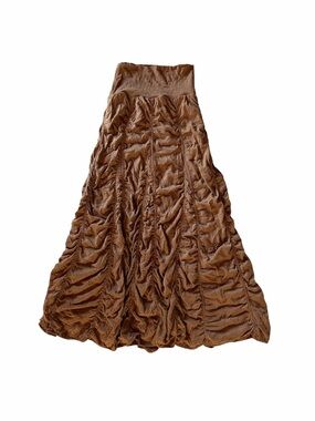 Surrealist ruched maxi skirt womens size small textured crinkled may fit XS